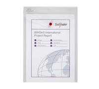 Snopake A4 Polyfile P Portrait Popper Wallet with Press Stud Closure [Pack of 5] Clear [13263]