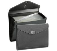 Snopake A4 Zeon Charcoal 13-Part Expanding Organiser [Ref: 15894]