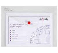 Snopake A5 Polyfile Popper Wallet with Press Stud Closure - Clear [Pack of 5] Ref: 11382