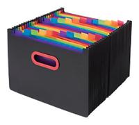 Snopake 24 Part Desk Expander A4 Rainbow/Black