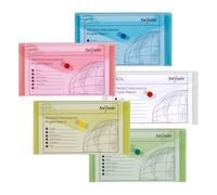 Snopake DL Polyfile Popper Wallet with Press Stud Closure - Classic Assorted [Pack of 5] Ref: 10070