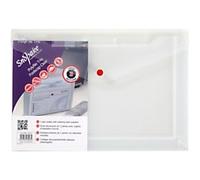 Snopake Document Wallets 14966 Foolscap Transparent Polypropylene 36 x 24 cm Pack of 5