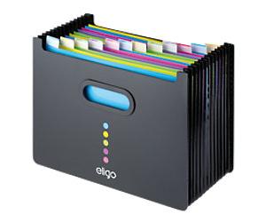 Snopake Eligo 13 Part Desk Storage Expander Black A4 Landscape 31.8 X 3.4 cm