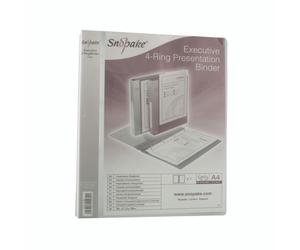 Snopake Exec Pres 4D Rbdr A4 Clear
