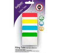 Snopake Extra Thick Repositionable Filing Index Tabs 38x51mm - 24 Tabs [Assorted/Semi-Transparent] 15883
