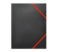 Snopake Fileastic A4 Folder/File with Elastic - Black/Red (Pack of 5)