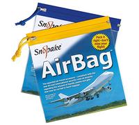 Snopake Flight AirBag Zippa-Bag with Zip Pull and Hanging Loop [Pack of 5] 200 x 200 mm - Clear/Assorted Blue & Yellow Zip Strips [Ref: 15158]