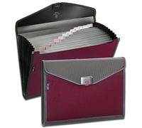 Snopake ZEON ORGANISER 13-PART FOOLSCAP RUBY