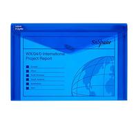 Snopake Foolscap Electra Blue Polyfile Popper Wallet [Pack of 5] Popper Wallet with Press Stud Closure [11164]