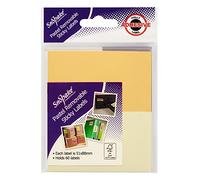 Snopake Full Adhesive Removable Sticky Labels [60 Labels, 51 x 88 mm] Pastel Assorted [15791s]