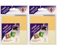 Snopake Full Adhesive Removable Sticky Labels [60 Labels, 51 x 88 mm] Pastel Assorted [15791s] (Pack of 2)