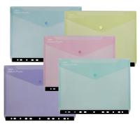 Snopake GRS Reborn Polyfile RingBinder Wallet A4 Pastel Asstd- 5 Files