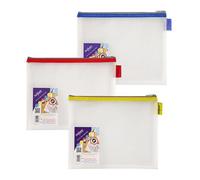 Snopake Zip Lock Bags Eva Mesh EVA (Ethylene-Vinyl Acetate) 25.5 (W)20.5 (H) cm Assorted Pack of 3