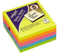 Snopake Multi Coloured Neon Mix Colours 76 x 76 mm (Pack of 450 Sheets)