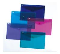 Snopake Snopake Polyfile Wallet File Polypropylene Foolscap Electra Blue (Pack 5