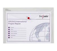 Snopake Polyfile A4 Press Stud PP (Polypropylene) Landscape 33 (W) x 2 (D) x 24 (H) cm Transparent Pack of 5