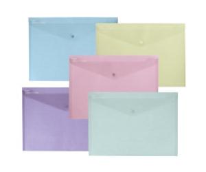 Snopake Reborn Document Wallet Press Stud PP (Polypropylene) Portrait and Landscape 33 (W) x 2 (D) x 24 (H) cm Assorted Pack of 5