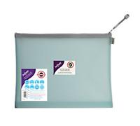 Snopake Zip Lock Bags A4 Foolscap EVA (Ethylene-Vinyl Acetate) Landscape 36.5 (W)2 (D)28 (H) cm Pastel Blue Pack of 3