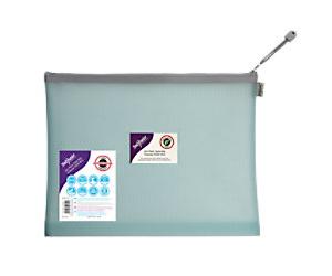 Snopake Zip Lock Bags A4 Foolscap EVA (Ethylene-Vinyl Acetate) Landscape 36.5 (W)2 (D)28 (H) cm Pastel Blue Pack of 3
