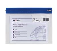 Snopake Zip Lock Bags A5 Zip PP (Polypropylene) Landscape 25.5 (W) x 19 (H) cm Blue