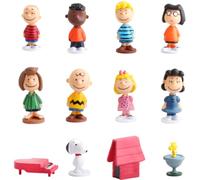 Snopy Figures Set 12pcs Mini Snopy Figure Cake Decorations Snopy Toy for Kids Peanuts Snopy Action Figurines Snopy Party Ornaments for Cupcake Topper Desk Home Car Decoration