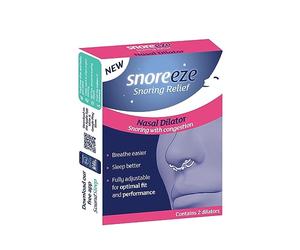Snoreeze Nasal Dilators - Anti-Snoring Breathing Aids for The Nose - Snoring Relief Nose Clips for Women & Men to Target Nasal Congestion - Use with Mobile App to Stop Snoring - 2 x Nasal Dilator