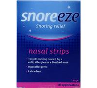 Snoreeze Snoring Relief Nasal Strips Large 10 Strips by Snoreeze