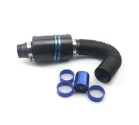 Snorkel Air Intake With Fan Universal Racing Carbon Fiber Cold Feed Induction Kit Air Intake Kit Air Filter Box Or Without Fan Intake Hose Pipe(WITH FAN)
