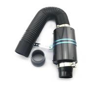 Snorkel Air Intake With Fan Universal Racing Carbon Fiber Cold Feed Induction Kit Air Intake Kit Air Filter Box Or Without Fan Intake Hose Pipe(Blue)