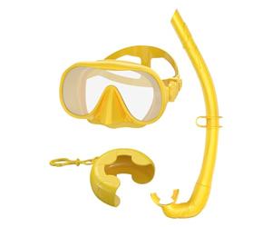 Snorkel Equipment for Adults | Panoramic Glasses with Anti-Leak Seal, with Case and Folding Tube with Adjustable Strap, for Training, Island Trips, Diving and Beach Excursions