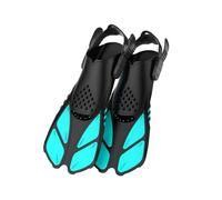 Snorkel Fins Adjustable Buckles Open Heel Swim Flippers Travel Size Short Swim Fins for Snorkeling Diving Swimming L/XL