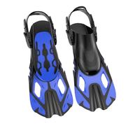 Snorkel Fins Scuba Diving Shoes Adjustable Buckles for Adult (Blue L/XL)