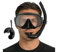 Snorkel Gear for Adults,Panoramic View Anti-Leak Goggles,With Box And Adjustable Strap Foldable Snorkel Set | for Training Island Tourism Enthusiasts Underwater Beach Trip