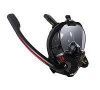 Snorkel Mask Diving Gear, Snorkel Set 180° Panoramic Diving Snorkeling Swimming Mask With Camera Moun Snorkeling Gear(Black)