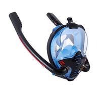 Snorkel Mask Diving Gear, Snorkel Set 180° Panoramic Diving Snorkeling Swimming Mask With Camera Moun Snorkeling Gear(Blue)
