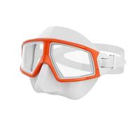Snorkel Mask for Adults - Anti-Fog Panoramic & Freediving Mask with Nose Cover, High-Definition Swimming Goggles, Snorkeling Gear for Travel, Swimming, and Underwater Adventures (Orange)