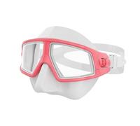 Snorkel Mask for Adults - Anti-Fog Panoramic & Freediving Mask with Nose Cover, High-Definition Swimming Goggles, Snorkeling Gear for Travel, Swimming, and Underwater Adventures (White peach powder)