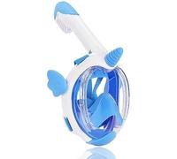 Snorkel Mask for Kids Full Face Snorkel Set, Childrens Snorkeling Gear with 180°Panoramic View, Anti-Fog Anti-Leak Diving Mask for Boys Girls Gifts