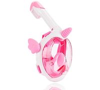 Snorkel Mask for Kids Full Face Snorkel Set, Childrens Snorkeling Gear with 180°Panoramic View, Anti-Fog Anti-Leak Diving Mask for Boys Girls Gifts