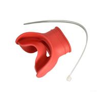 Snorkel Mouthpiece For Standard Diving Regulators Featuring Silicone Construction And Tongue Rest Design(True Red)