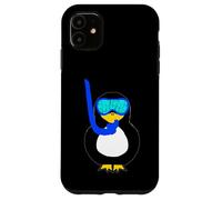 Snorkel Penguin Snorkeling Water Bird Scuba Diver Case for iPhone 11