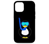 Snorkel Penguin Snorkeling Water Bird Scuba Diver Case for iPhone 12/12 Pro