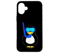 Snorkel Penguin Snorkeling Water Bird Scuba Diver Case for iPhone 16 Plus