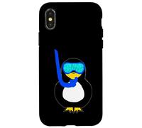 Snorkel Penguin Snorkeling Water Bird Scuba Diver Case for iPhone X/XS