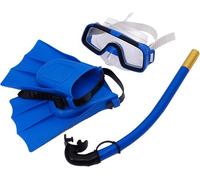 Snorkel Set Kids 6-14, 3 Piece Diving Set With Snorkel Mask Swimming Goggles And Kids Flippers Diving Fins, Snorkeling Gear, Scuba Diving Equipment For Snorkeling Scuba Diving Swimming Travel