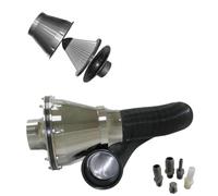 Snorkel Universal 76mm Air Filter Modified Mushroom Head Air Power Intake Bellows Filter Car Suv High Flow Cold Air Inlet Pipe Cleaner Air Intake Hose(Silver)