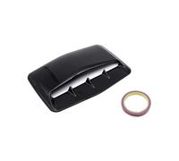 Snorkel Universal Bonnet Decorative Vents Covers Accessories ABS Plastic Bright Black Carbon Car Hood Air Intake Scoop Vent Cover Air Intake Hose(Bright Black 1PCS)
