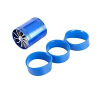 Snorkel Universal Double Turbine Aluminium Turbo Kit Car Cold Air Intake Supercharger Systems Refit Gas Fuel Oil Saver Fan Admission Air Intake Hose