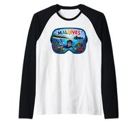 Snorkeling - Life is Better in the Maldives - Tropical Beach Raglan Baseball Tee