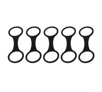 Snorkeling Mask Holder Clips, Elastic Silicone Snorkel Mask Strap Keeper Holder Clip for A Breathing Tube With A Diameter Of 27mm, 88x33x3.5mm(Black)